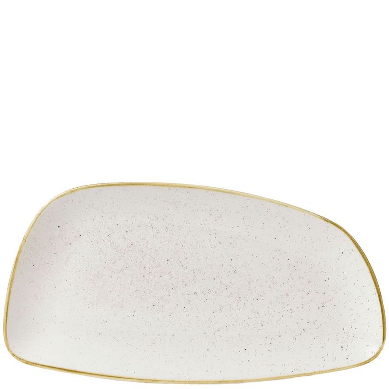 Triangular Chef Plate 35,5 X 18,8 Cm Stonecast Barley White - Churchill