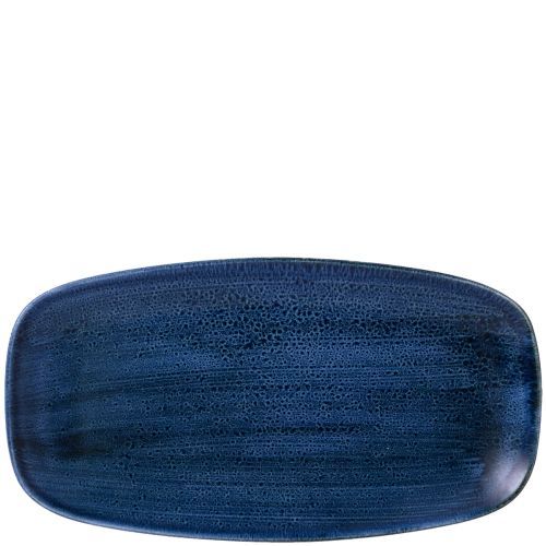Oblong Plate 35.5 x 18.9 cm Stonecast Plume Ultramarine - Churchill