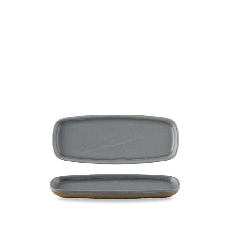 Rectangular Plate 25.1 x 10 cm Emerge Seattle Grey - Churchill
