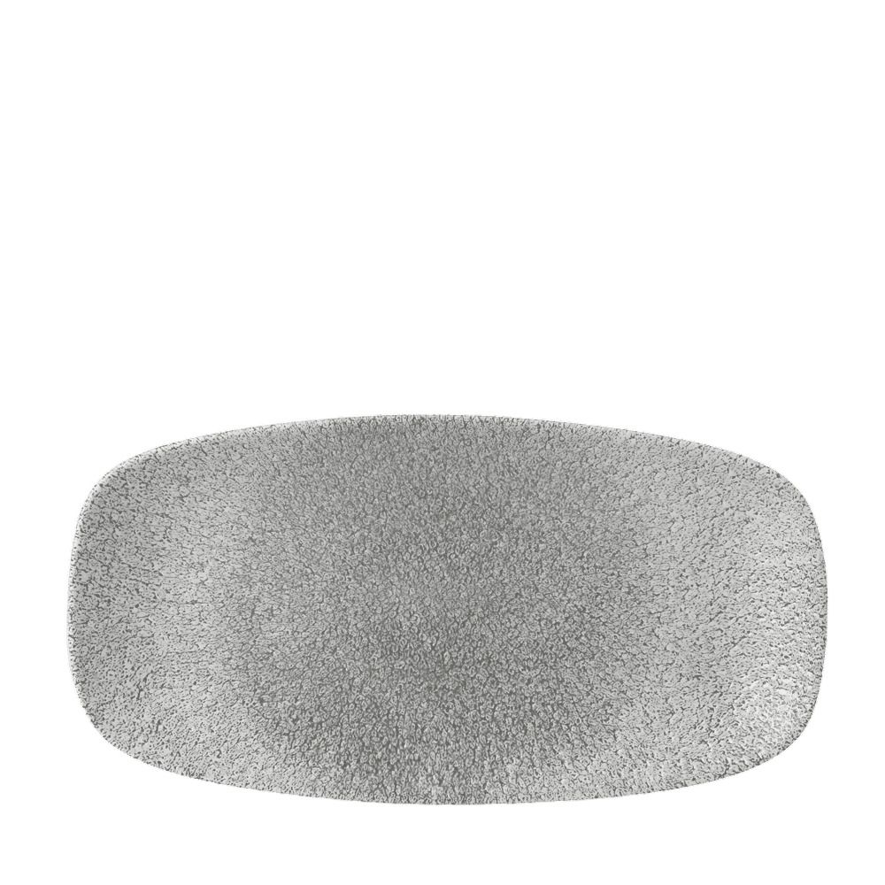 Oblong Plate 29.8 x 15.3 cm Studio Prints Raku Jasper Grey - Churchill