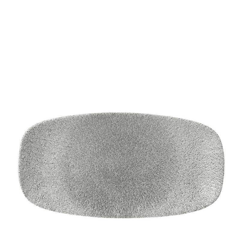 Oblong Plate 29.8 x 15.3 cm Studio Prints Raku Jasper Grey - Churchill