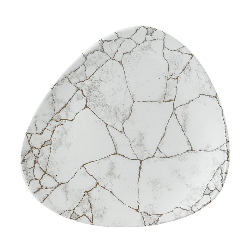 Dreieckiger Teller 20,3 cm Studio Prints Kintsugi Agate Grey - Churchill