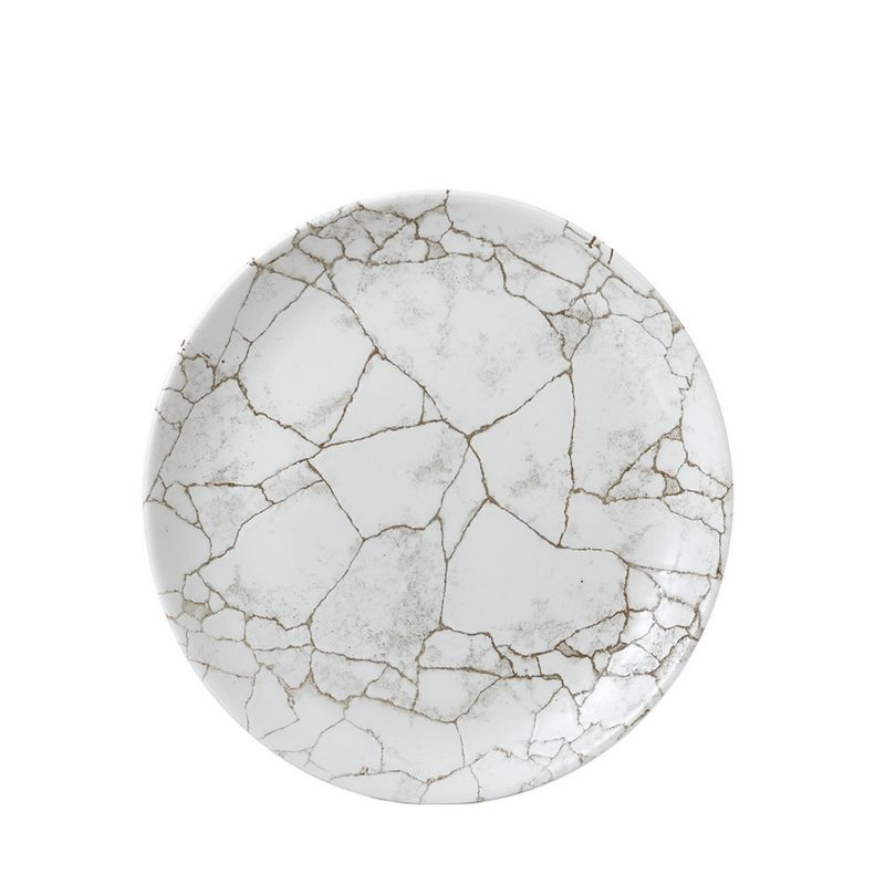 Flat Plate 28.8 cm Studio Prints Kintsugi Agate Grey - Churchill