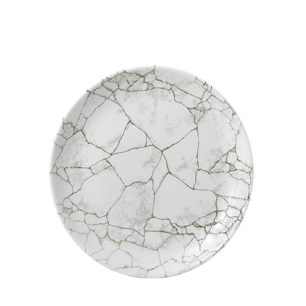 Flat Plate 26 cm Studio Prints Kintsugi Agate Grey - Churchill