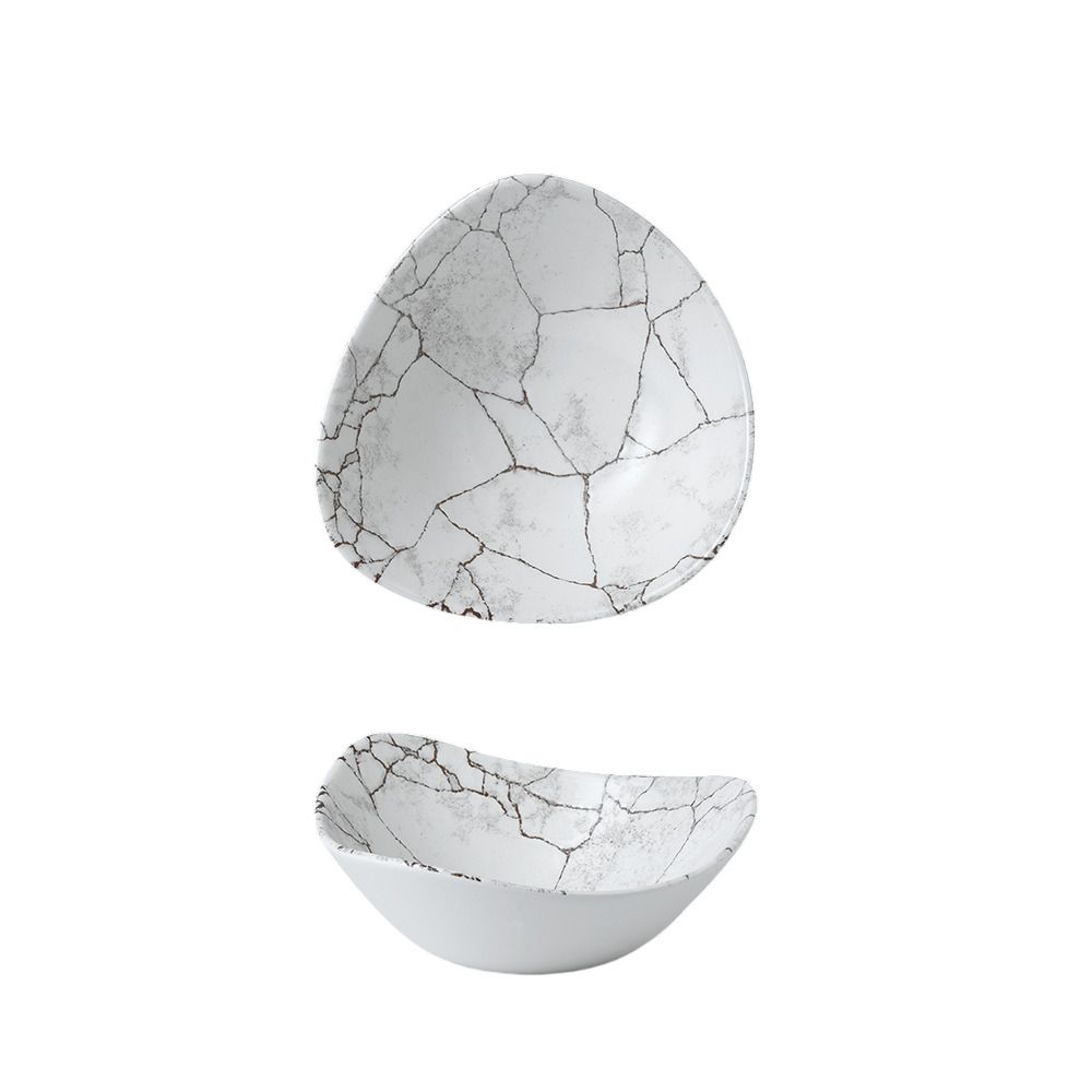 Triangular Bowl 18.5 cm Studio Prints Kintsugi Agate Grey - Churchill