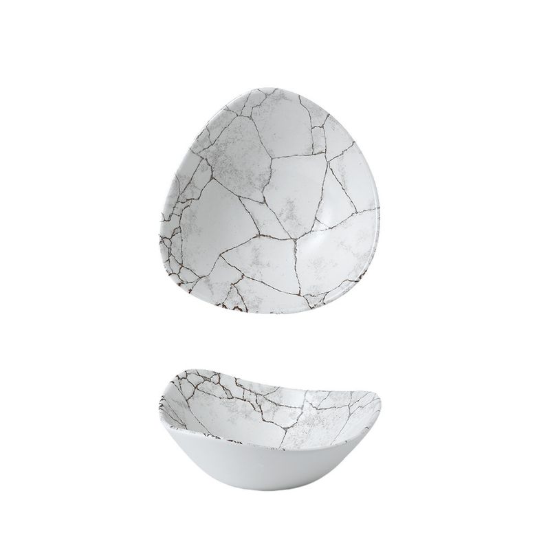 Triangular Bowl 18.5 cm Studio Prints Kintsugi Agate Grey - Churchill