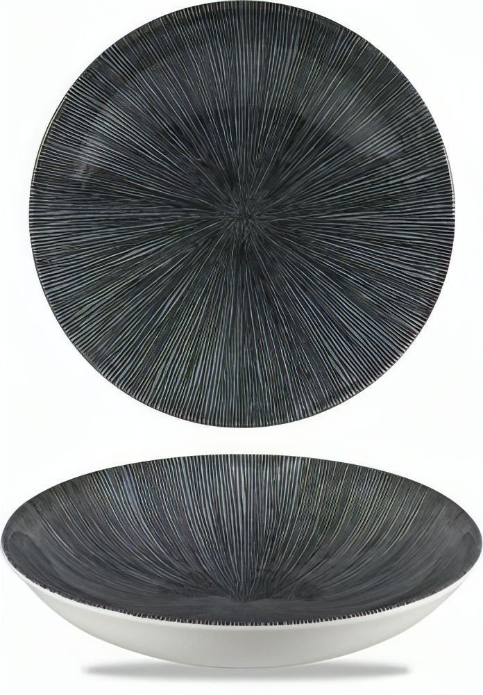Deep Plate 24.8 cm Studio Prints Homespun Agano Black - Churchill
