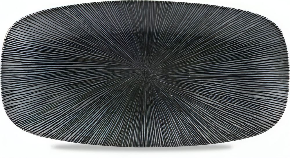 Oblong Plate 29.8 x 15.3 cm Studio Prints Homespun Agano Black - Churchill