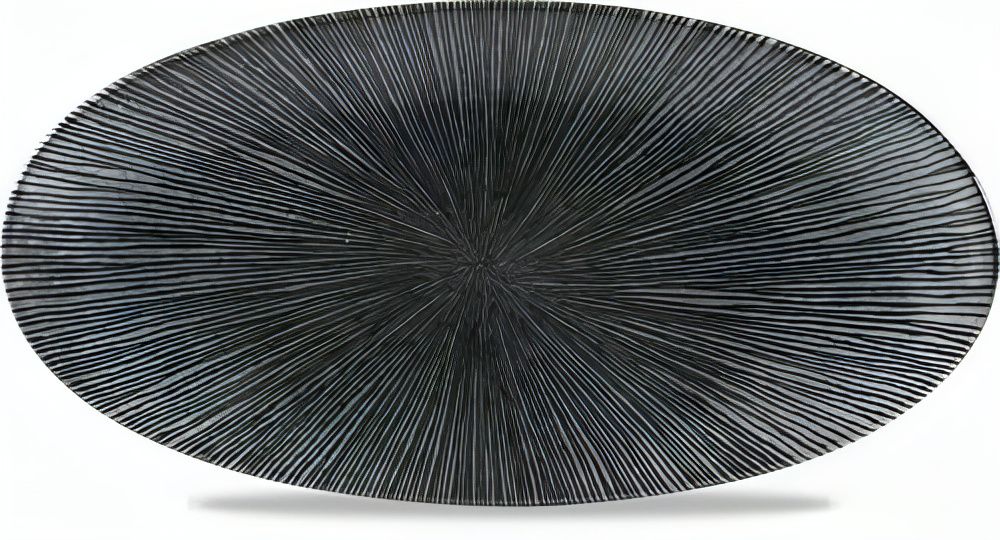 Oval Plate 29.9 x 15 cm Studio Prints Homespun Agano Black - Churchill