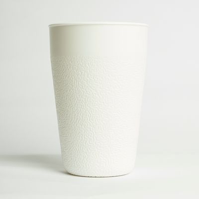 Recyclable Color Cups 40 cl Natural White - Tirolix