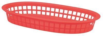 Piazza - Oval Basket 28 x 18 cm Red