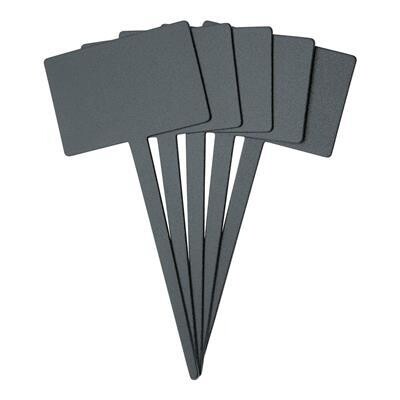 Set of 5 Chalkboard Tag 8 cm Silhouette Square Black - Securit