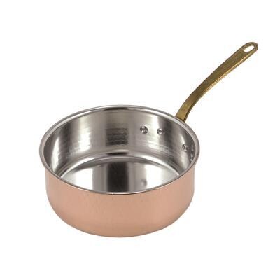 Low Casserole 1 Handle 20 cm Copper Tinned - L.A.R.