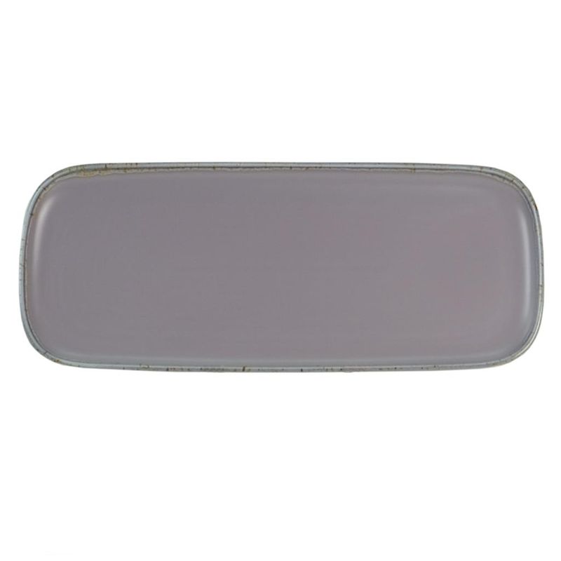 Rectangular plate 37x13 cm porcelain Neutral Grigio for horeca use