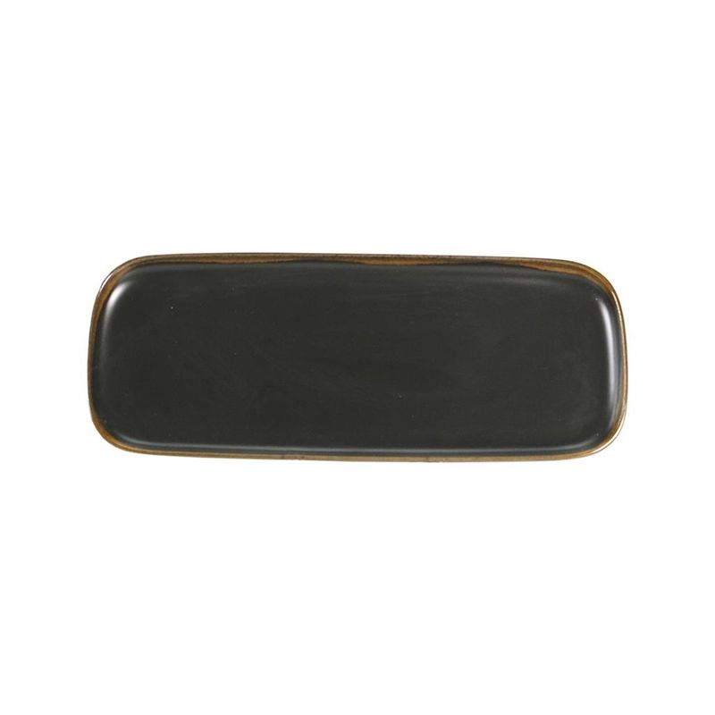 31x13 cm rectangular porcelain plate Gloomy Nero Costa Verde horeca