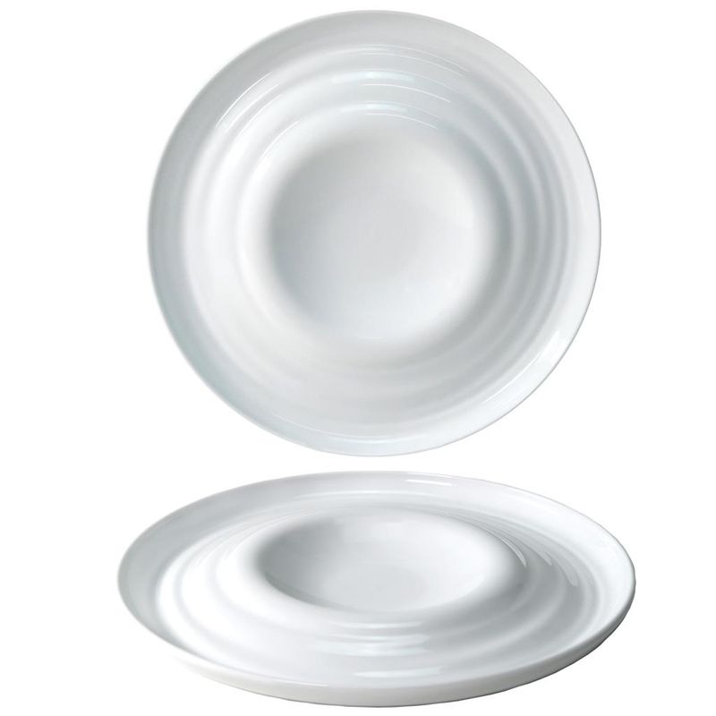 30 cm Wave porcelain plate Agma White Costa Verde for horeca use