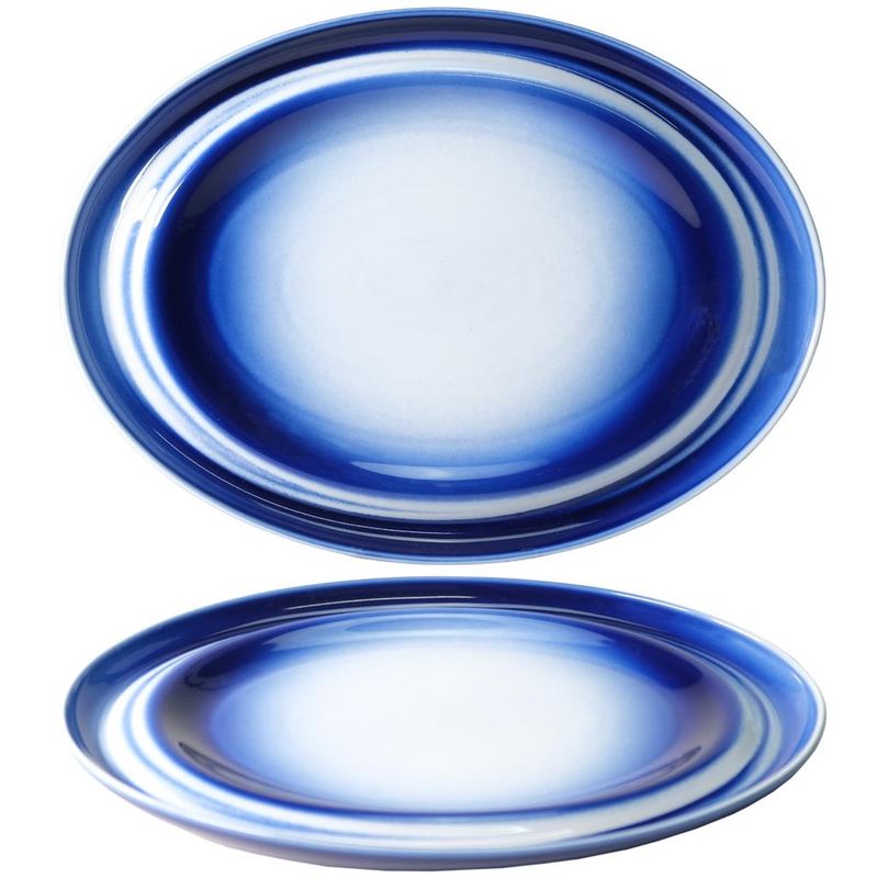 32x24 cm oval porcelain plate Agma Marino Costa Verde for horeca use