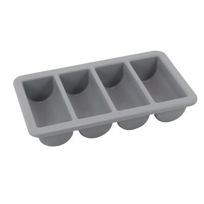 Cutlery Holder 53 x 32.5 cm Grey Self Service - Inoxmacel