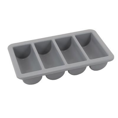 Cutlery Holder 53 x 32.5 cm Grey Self Service - Inoxmacel