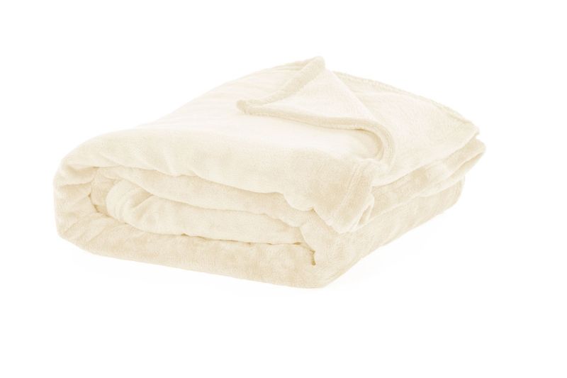 Soft Fleece Throw 130 x 160 cm Cream - Tirolix