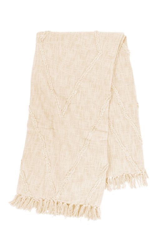Quilted Plaid 250 x 260 cm Cream - Tirolix