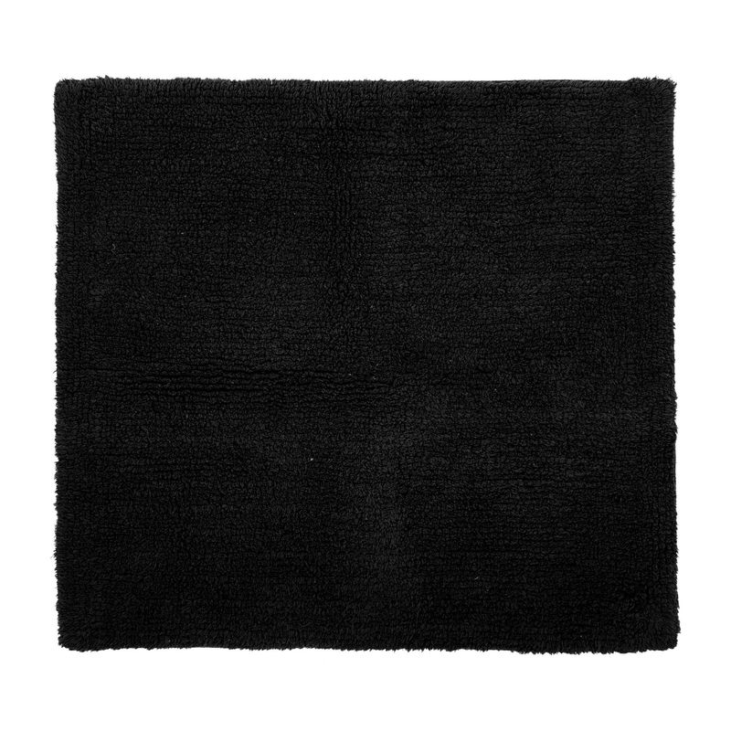 Black Terry Bath Mat 60 x 60 cm - Tirolix