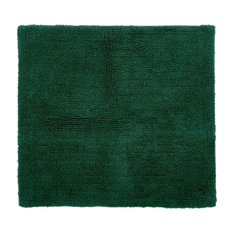 Dark Green Terry Bathroom Rug 60 x 60 cm - Tirolix