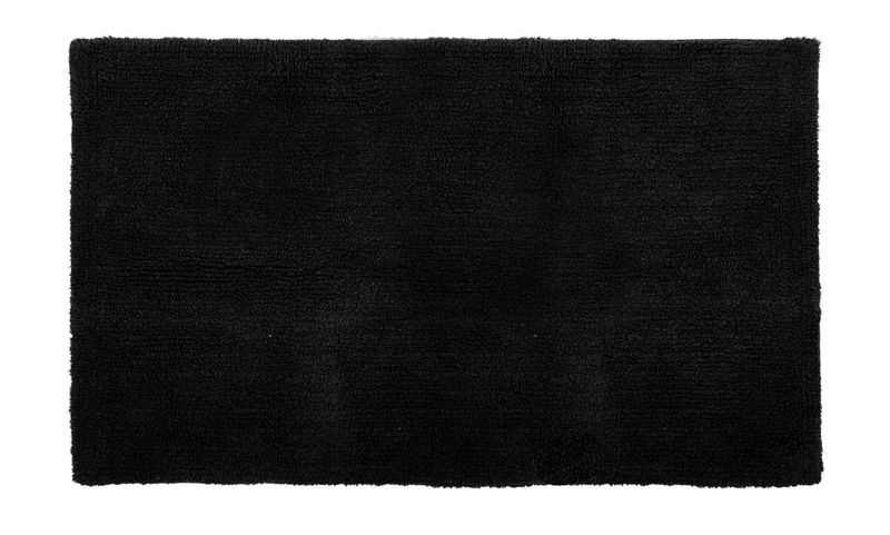 Black Terry Bathroom Rug 60 x 100 cm - Tirolix