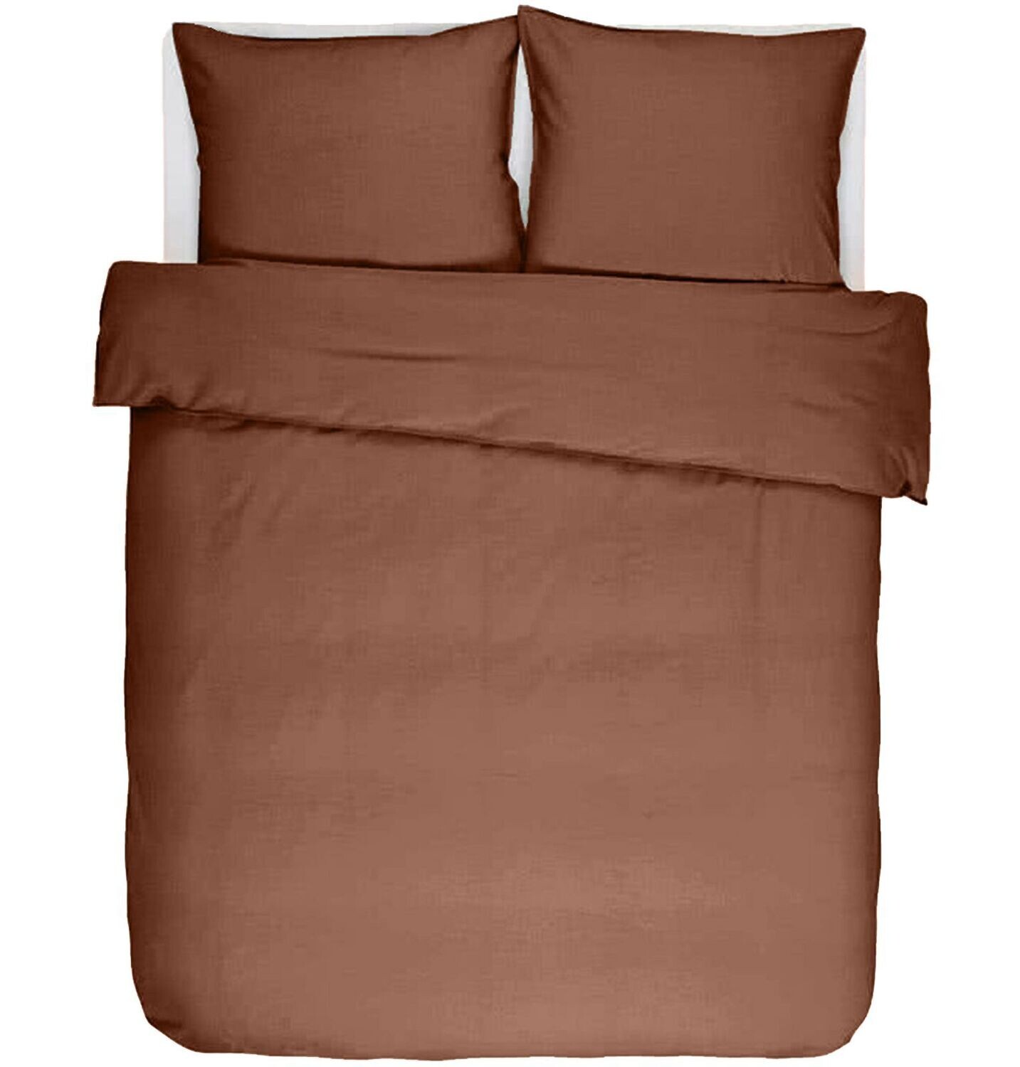 Duvet Cover with Pillowcases 240 x 220 cm Dark Brown - Tirolix