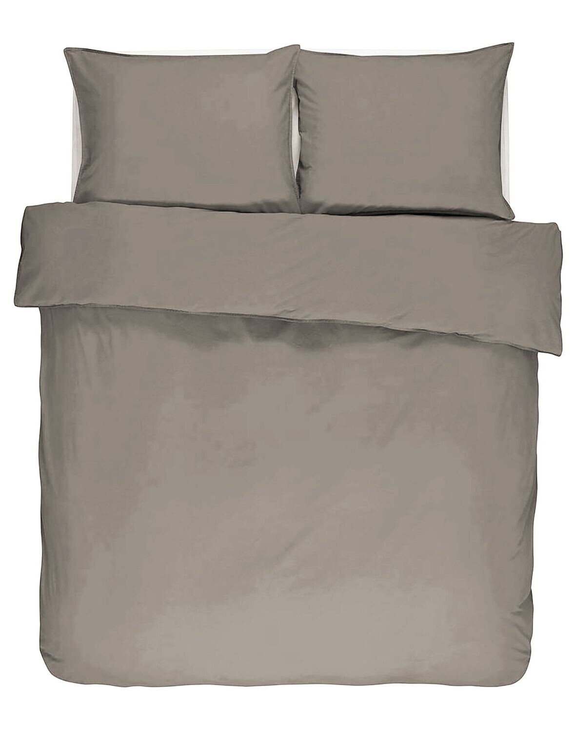 Duvet Cover with Pillowcases 240 x 220 cm Taupe - Tirolix