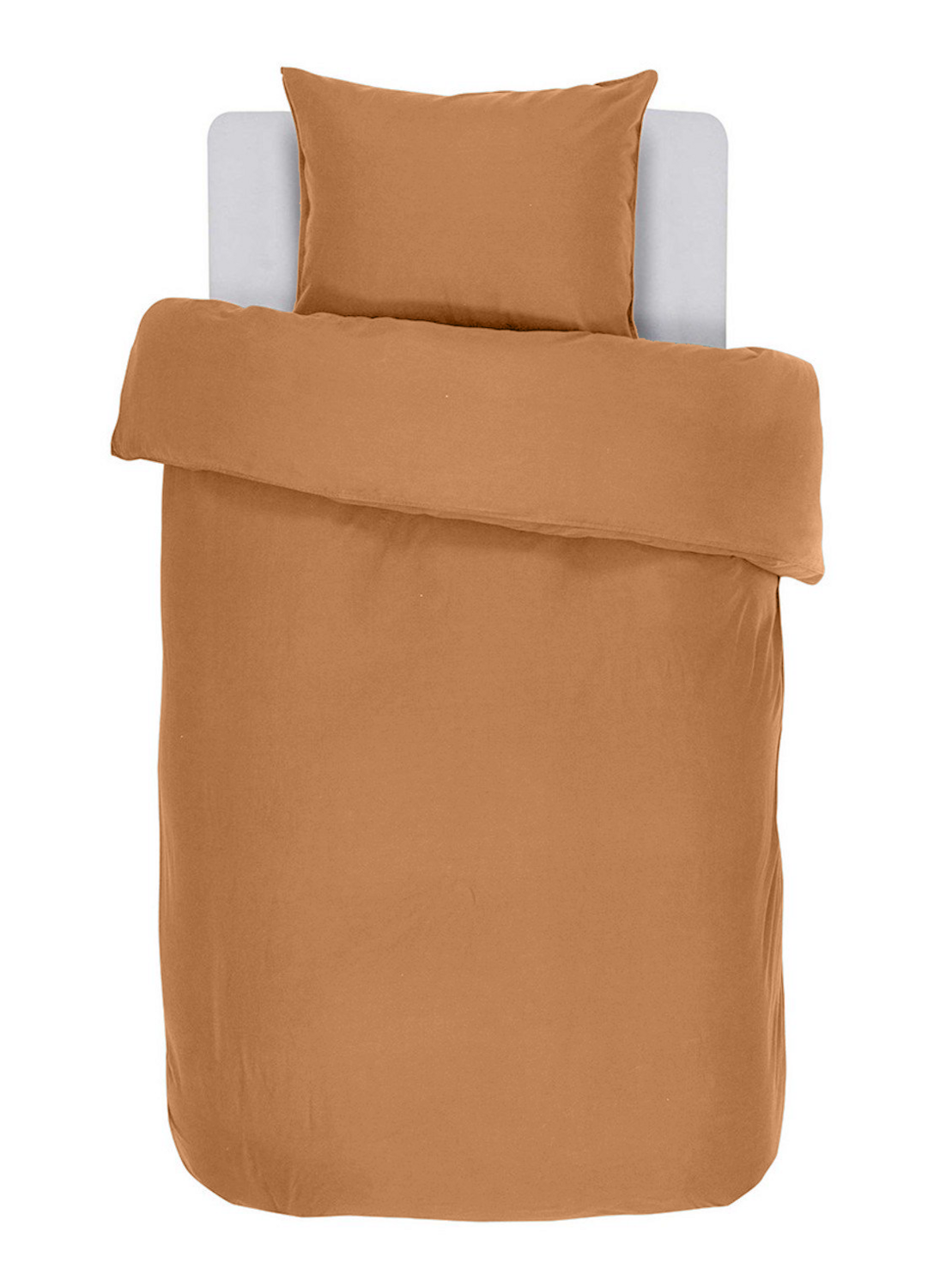 Duvet Cover with Pillowcase 140 x 200 cm Light Brown - Tirolix