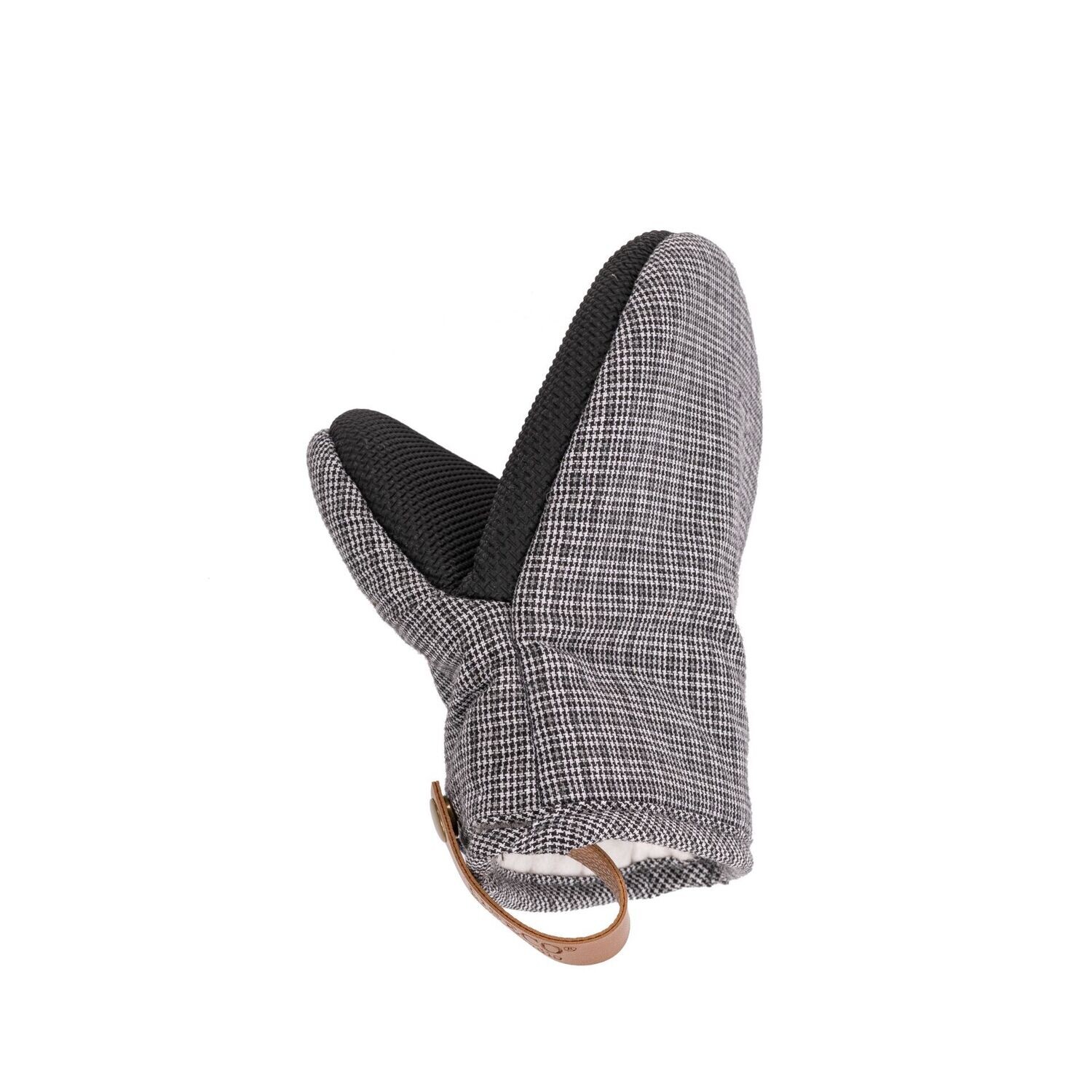 Houndstooth Pot Holders 2-Piece Set 14 x 18 cm Black - Tirolix