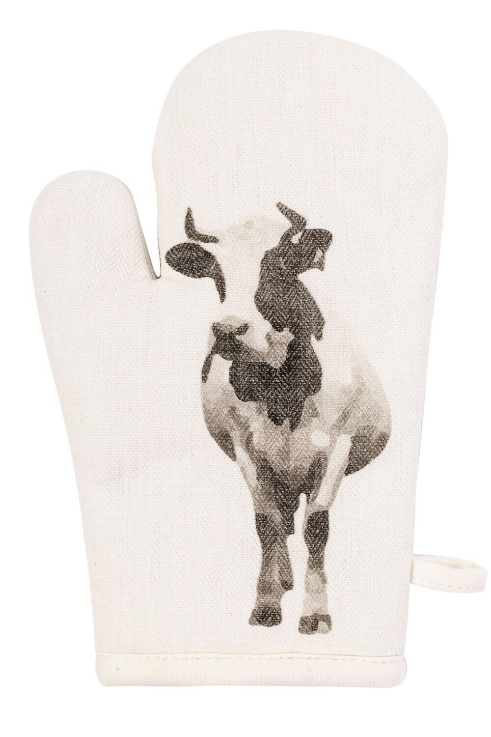 Pot Holder with Cow 20 x 20 cm Cream - Tirolix