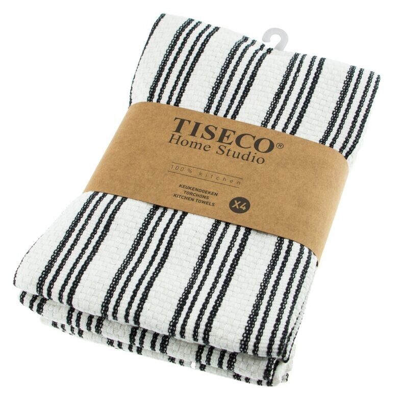 Woven Tea Towels/Dish Towels 3-Piece Set 50 x 70 cm Taupe - Tirolix