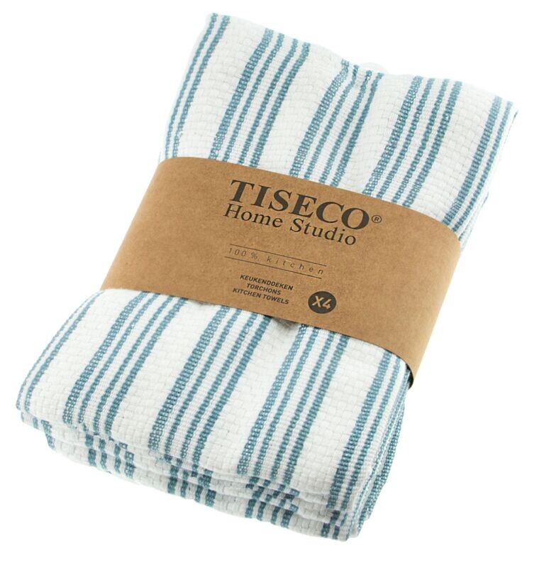 Woven Tea Towels/Dish Towels 3 Pieces 50 x 70 cm Blue - Tirolix
