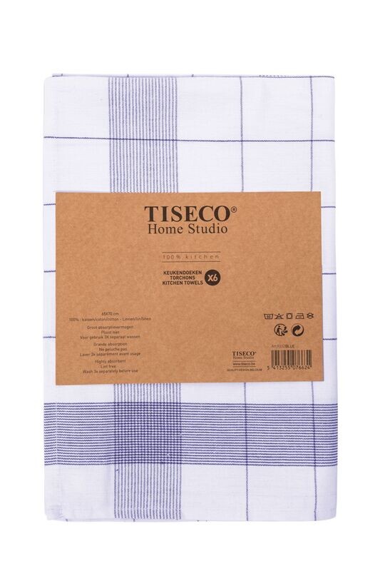 Glass Cleaning Cloths 6 Pieces 65 x 70 cm Blue - Tirolix