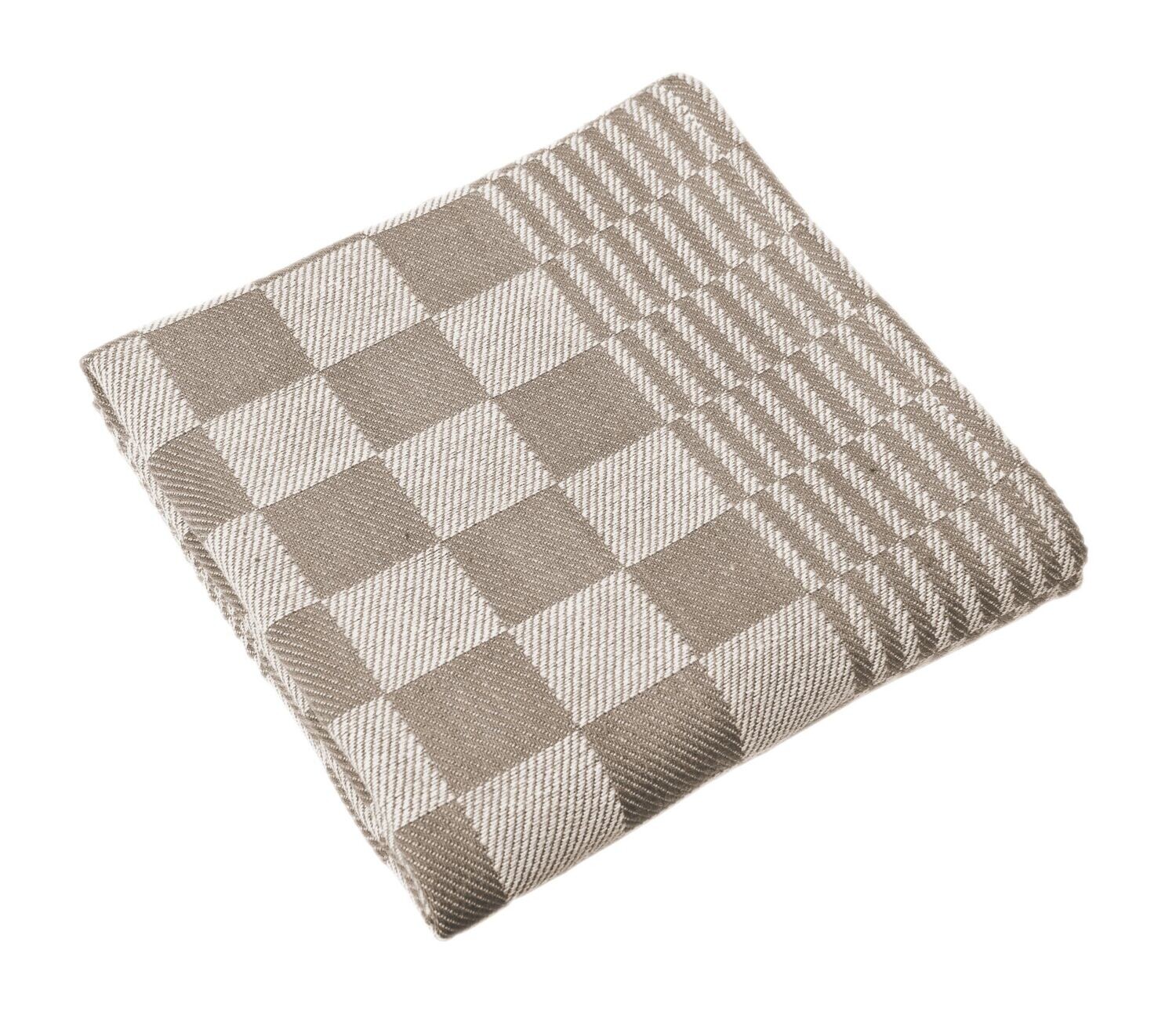 Checkered Kitchen Towels/Dishcloths 6 Pieces 65 x 65 cm Taupe - Tirolix