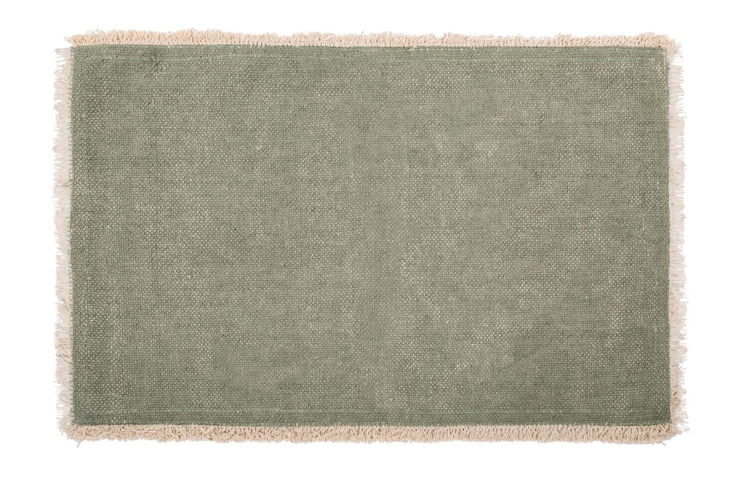 Placemat Small Fringes 33x48 cm Green - Tirolix