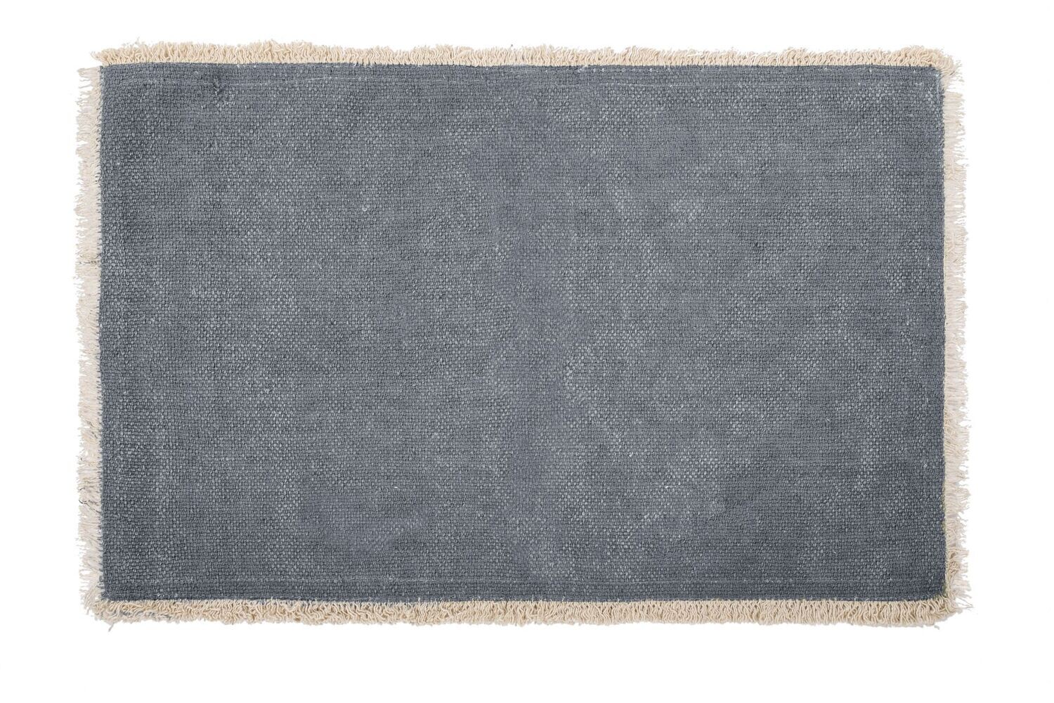 Placemat Small Fringes 33x48 cm Stone Blue - Tirolix