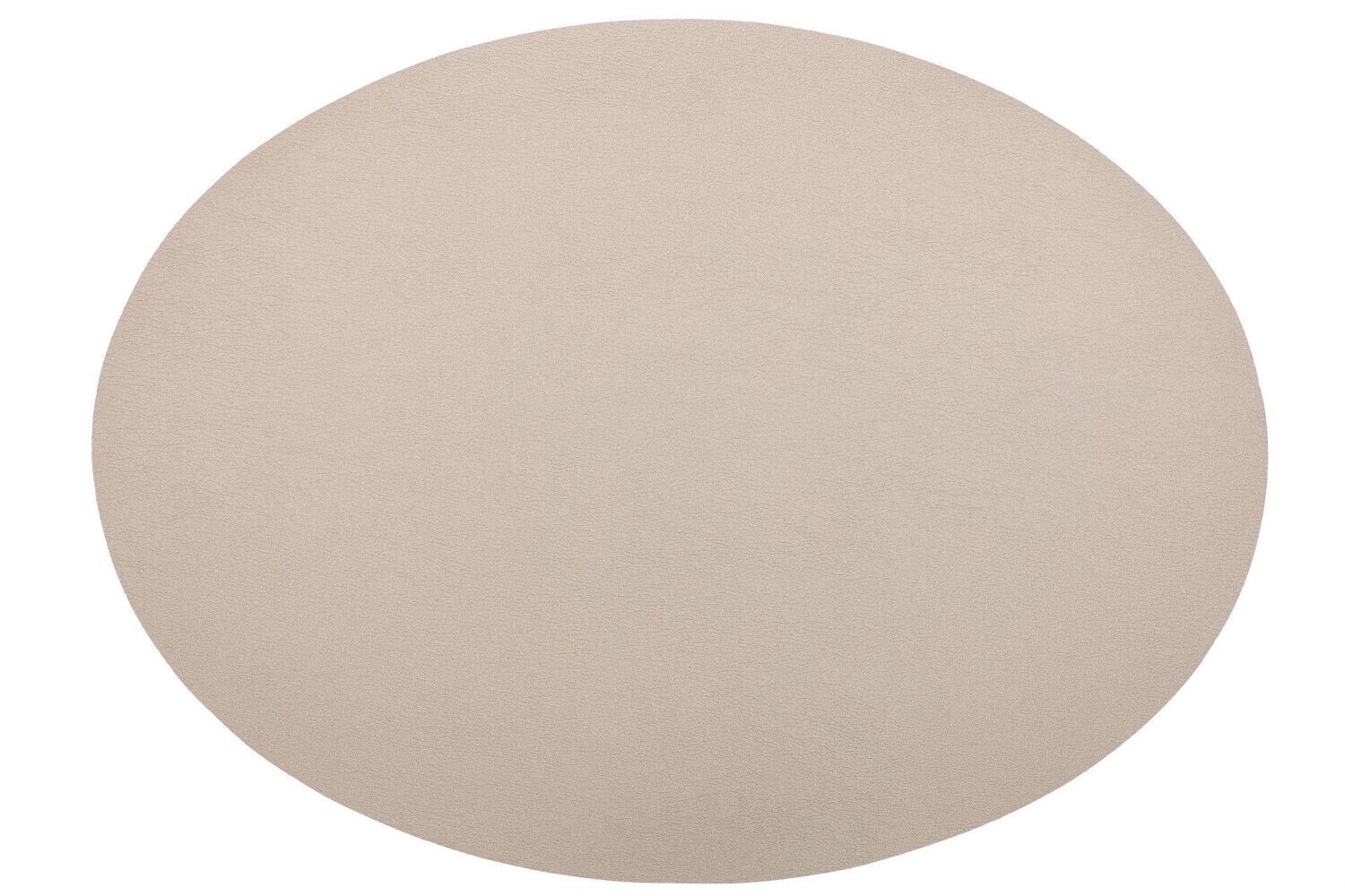 Oval Placemat Faux Leather 33x45 cm Taupe - Tirolix