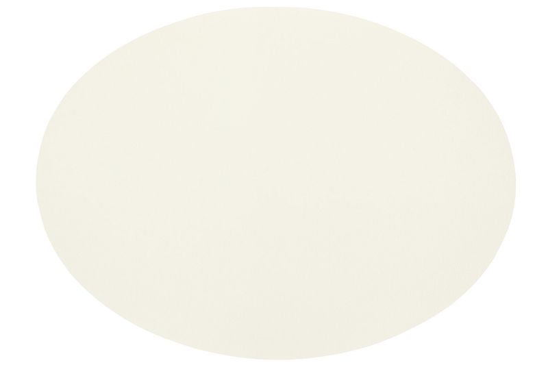 Oval Placemat Faux Leather 33x45 cm White - Tirolix
