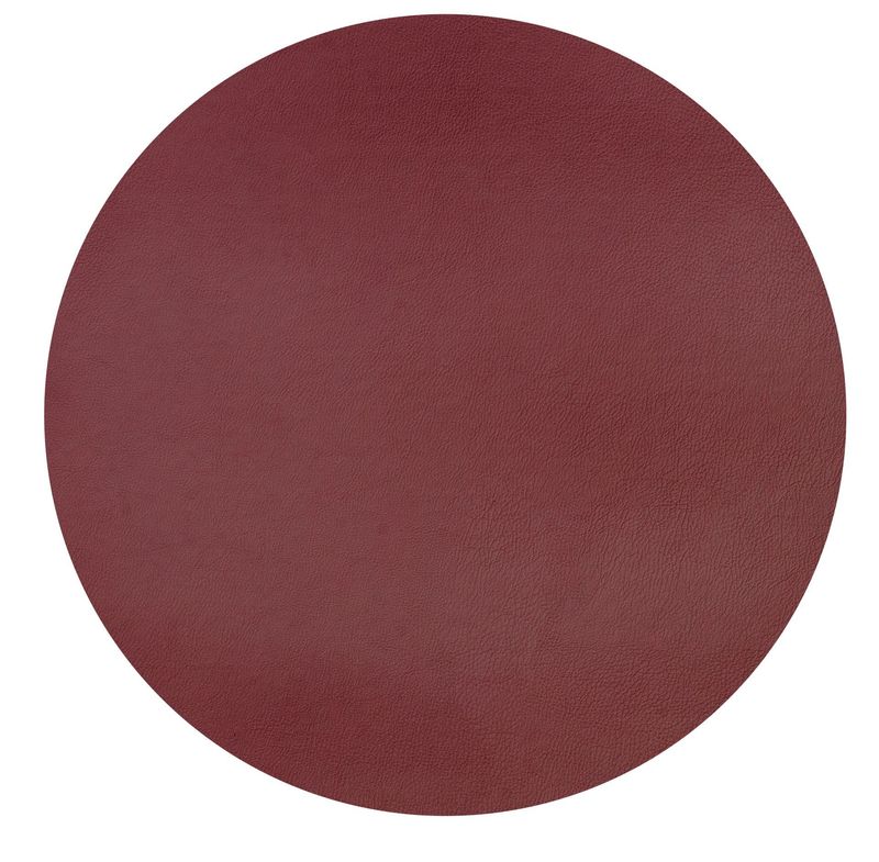 Round Placemat Faux Leather 38 cm Red - Tirolix