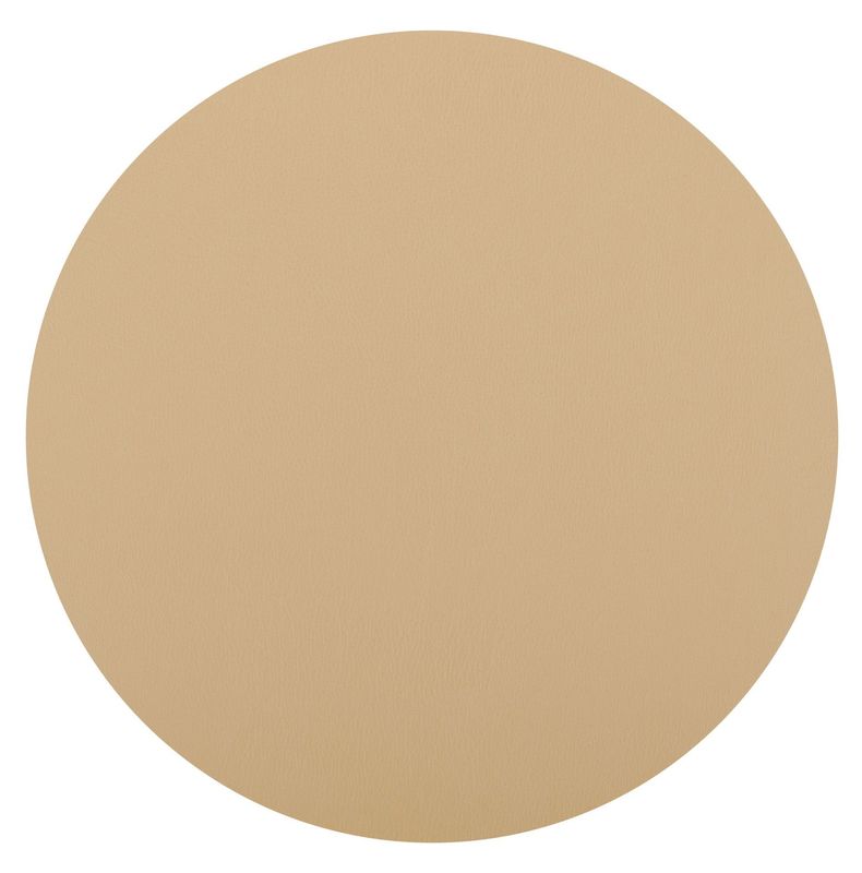 Round Placemat Eco-leather 38 cm Sand - Tirolix
