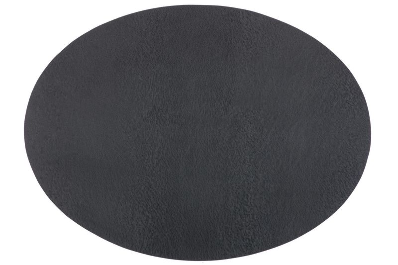 Oval Placemat Eco-leather 33x45 cm Black - Tirolix