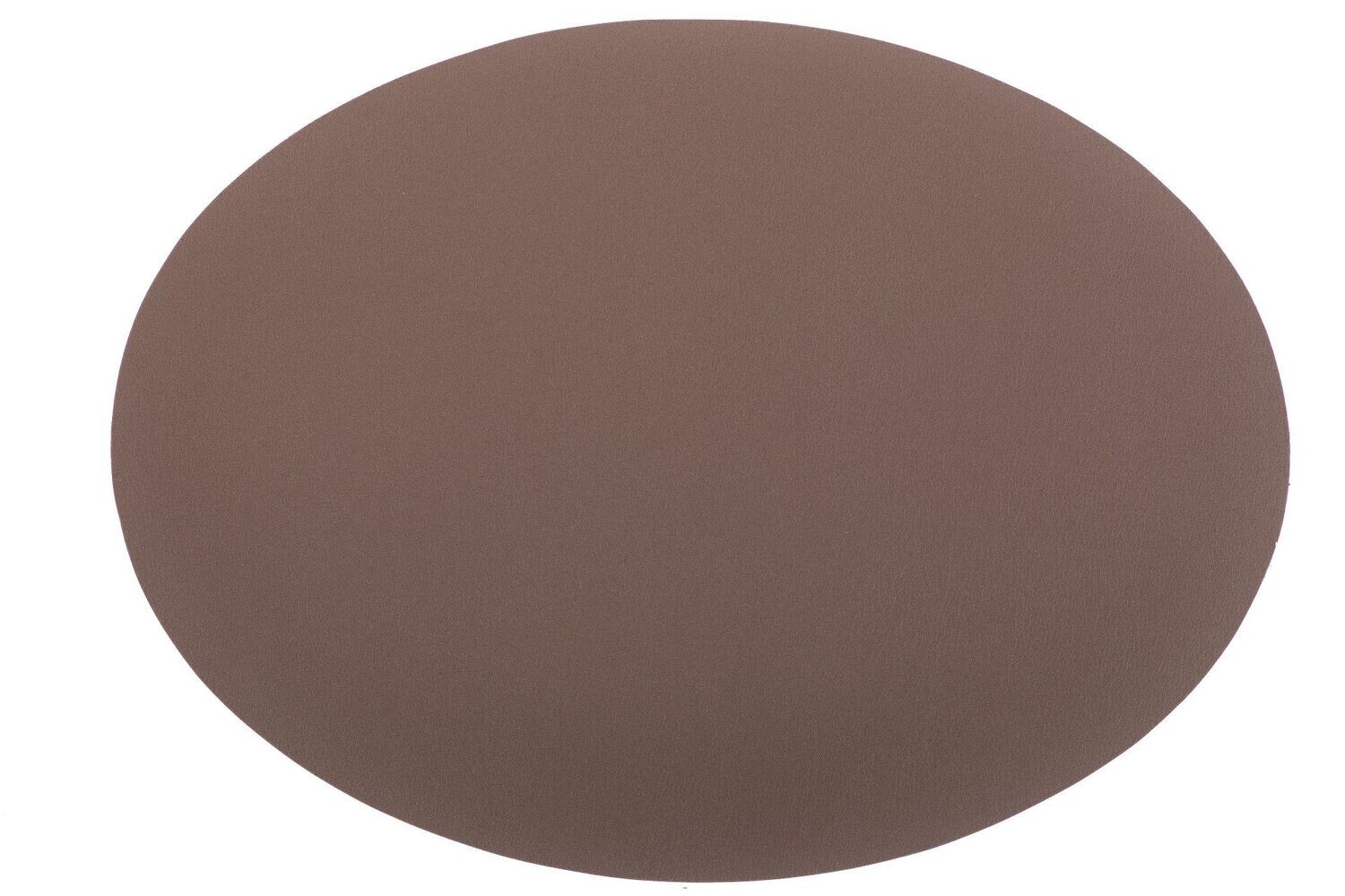 Oval Placemat Faux Leather 33x45 cm Brown - Tirolix