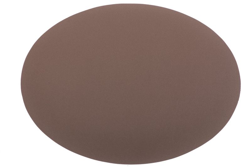 Oval Placemat Faux Leather 33x45 cm Brown - Tirolix