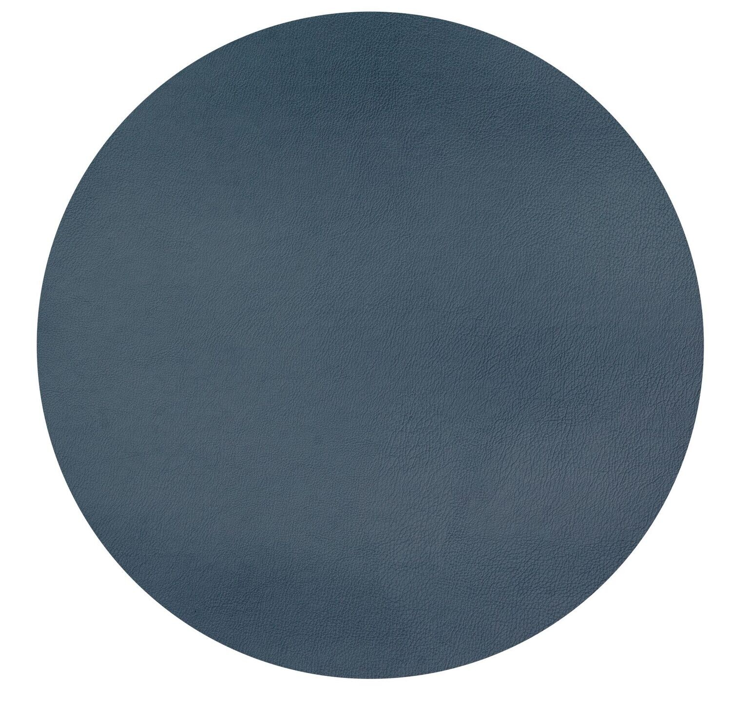 Round Faux Leather Placemat 38 cm Blue - Tirolix