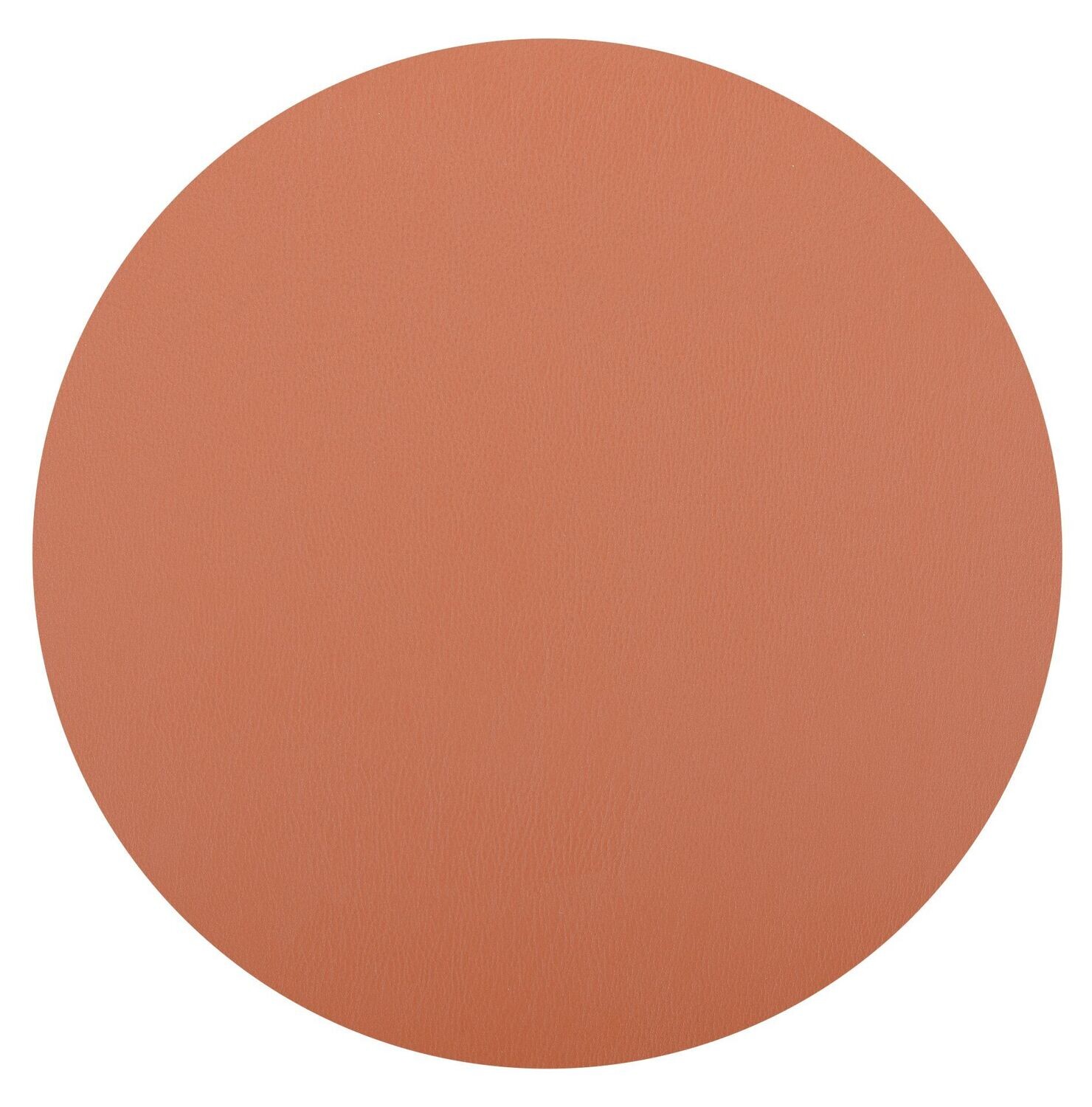 Round Placemat Faux Leather 38 cm Caramel - Tirolix