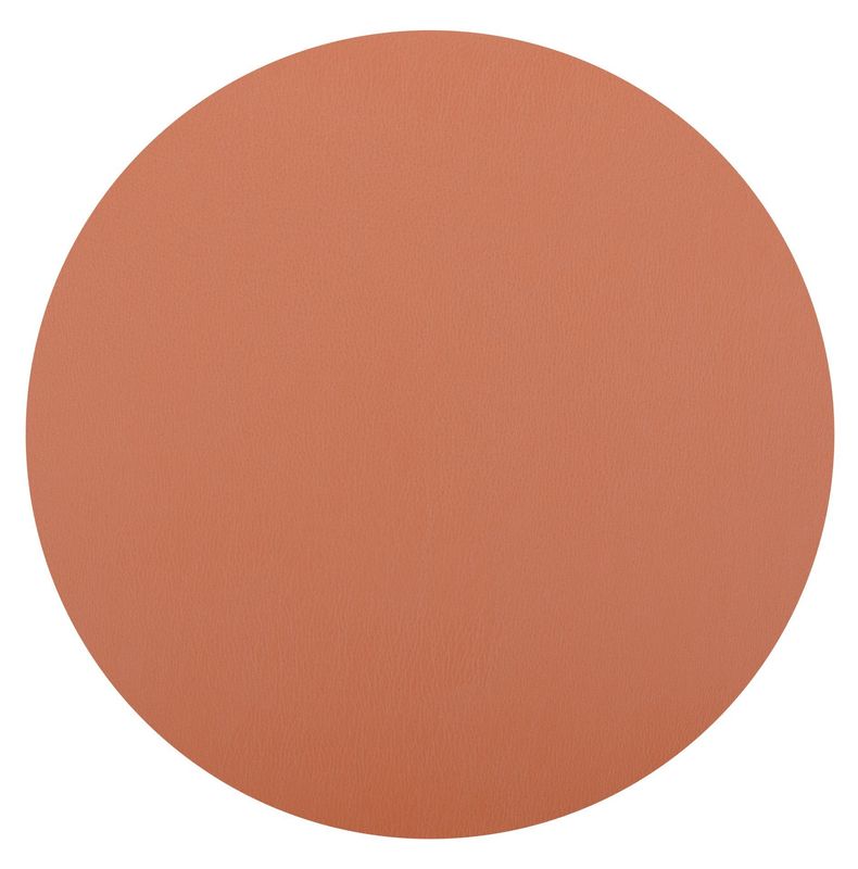 Round Placemat Faux Leather 38 cm Caramel - Tirolix