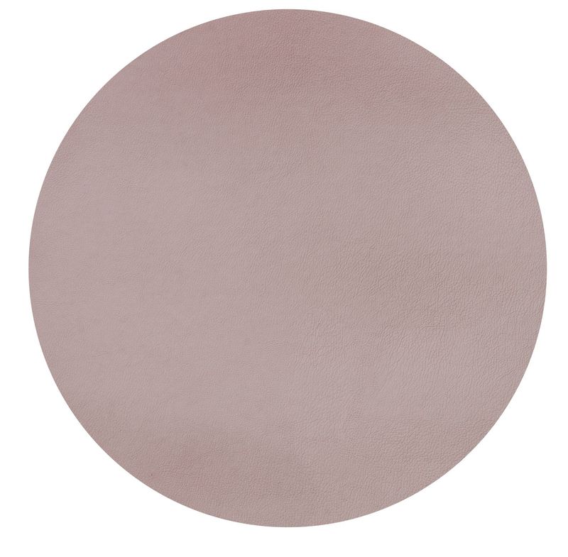 Round Placemat Faux Leather 38 cm Mauve - Tirolix